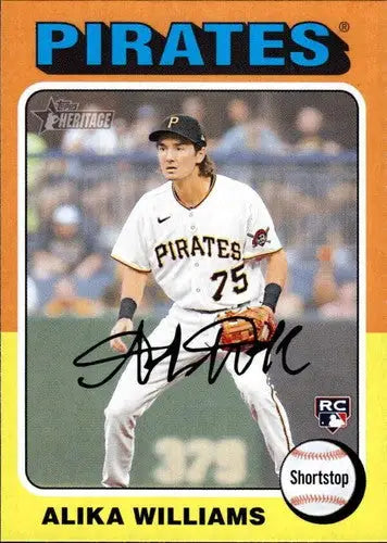 Original gloss 2024 Topps Heritage Alika Williams Rookie Baseball Card NM-MT