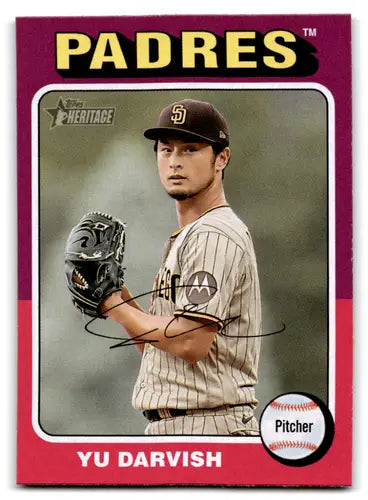 Original gloss 2024 Topps Heritage Yu Darvish NM-MT Padres baseball card