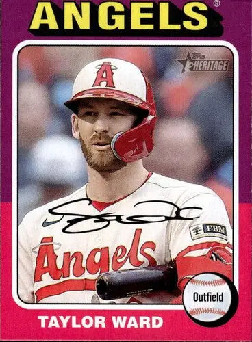 Original gloss 2024 Topps Heritage Taylor Ward baseball card NM-MT Angels