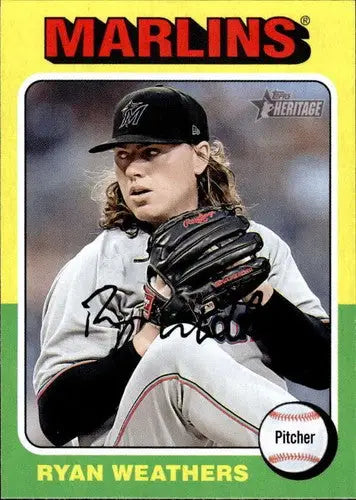 2024 Topps Heritage Ryan Weathers baseball card with original gloss