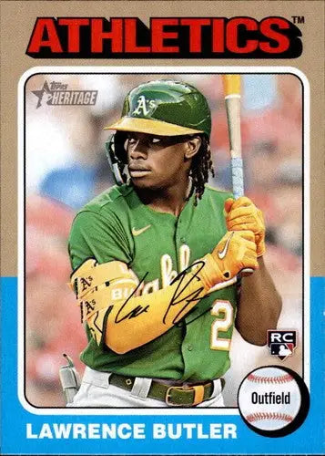 Original gloss 2024 Topps Heritage Lawrence Butler rookie baseball card front view