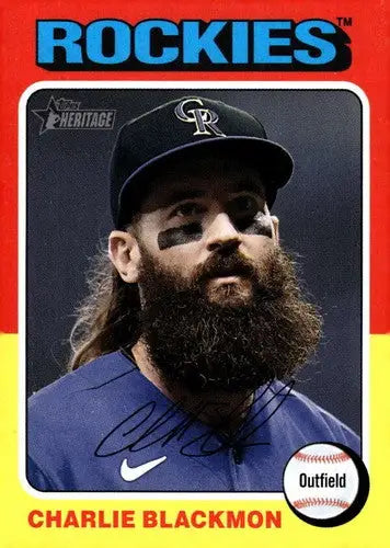2024 Topps Heritage #167 Charlie Blackmon NM-MT Rockies ID:70164 - Baseball Card Single