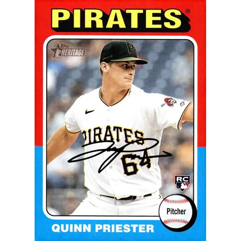 2024 Topps Heritage #172 Quinn Priester NM-MT RC Rookie Pittsburgh Pirates Baseball Card - Baseball Card Single