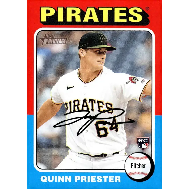 2024 Topps Heritage #172 Quinn Priester NM-MT RC Rookie Pittsburgh Pirates Baseball Card - Baseball Card Single