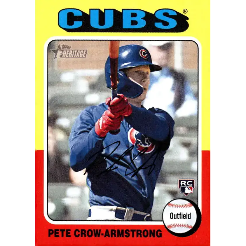 2024 Topps Heritage #177 Pete Crow-Armstrong NM-MT RC Rookie Chicago Cubs Baseball Card - Baseball Card Single