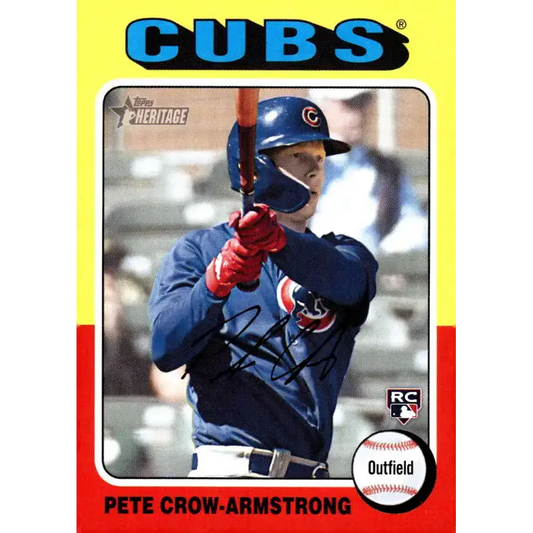 2024 Topps Heritage #177 Pete Crow-Armstrong NM-MT RC Rookie Chicago Cubs Baseball Card - Baseball Card Single