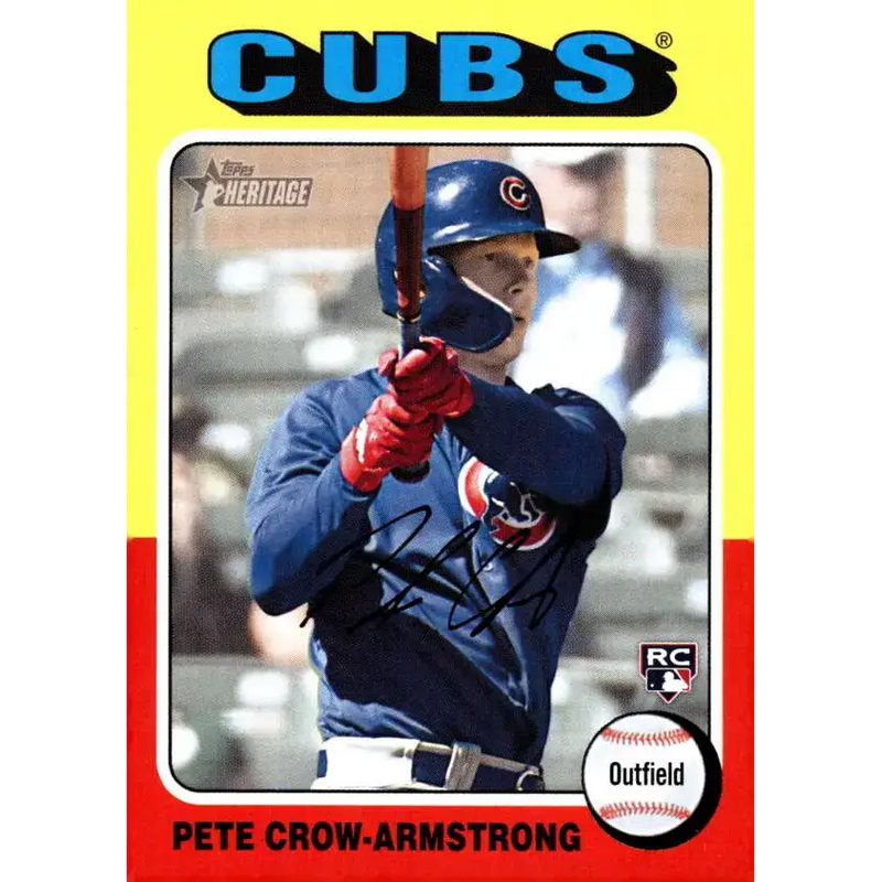 2024 Topps Heritage #177 Pete Crow-Armstrong NM-MT RC Rookie Chicago Cubs Baseball Card - Baseball Card Single