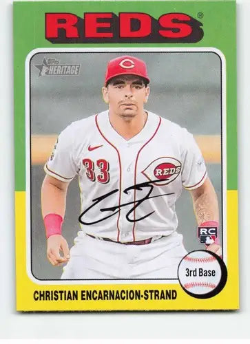2024 Topps Heritage #182 Christian Encarnacion-Stra NM-MT RC Rookie Red ID:70169 - Baseball Card Single