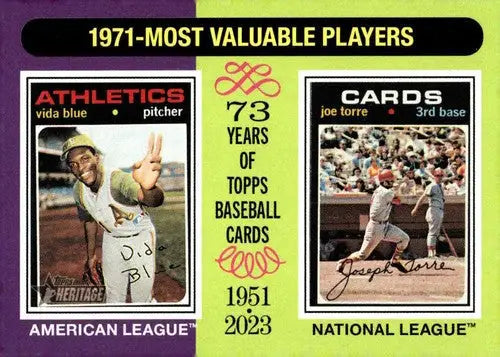 2024 Topps Heritage #193 Vida Blue/Joe Torre NM-MT ID:70384 - Baseball Card Single