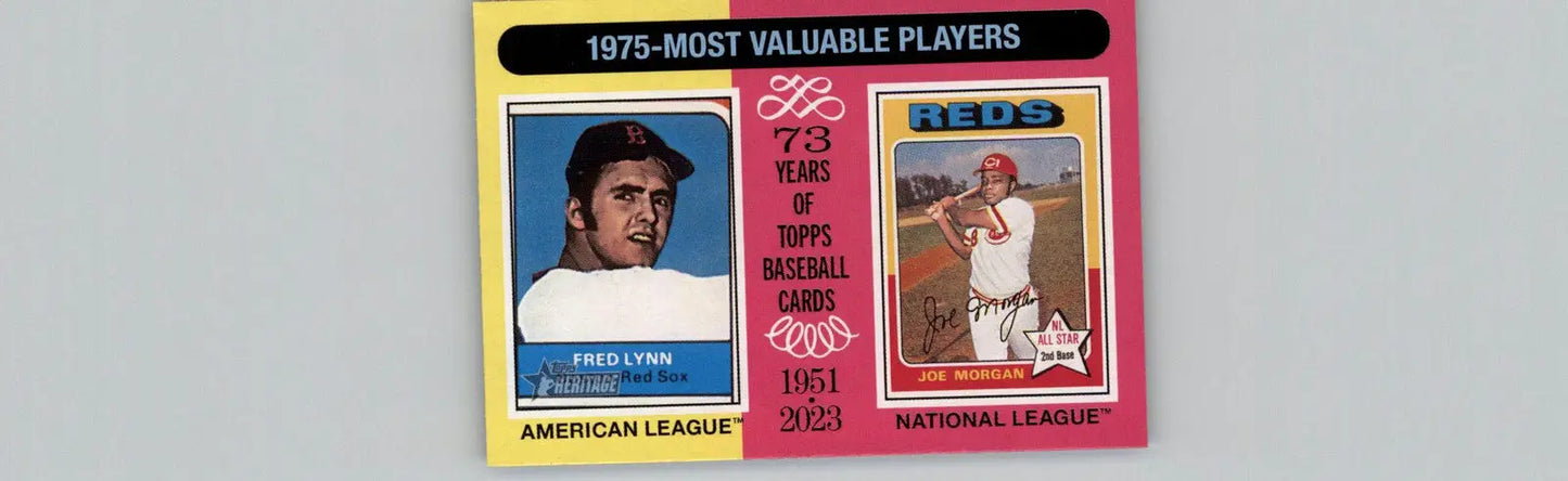 2024 Topps Heritage #194 1975 MVPs (Fred Lynn / Joe Morgan) MVP - Baseball Card Single