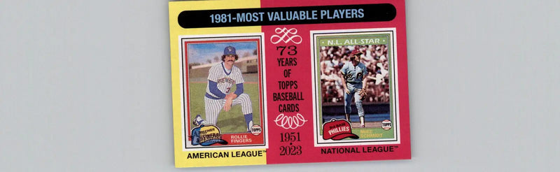 2024 Topps Heritage #196 1981 MVPs (Rollie Fingers / Mike Schmidt) MVP - Baseball Card Single