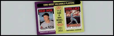 2024 Topps Heritage #197 1986 MVPs (Roger Clemens / Mike Schmidt) MVP - Baseball Card Single