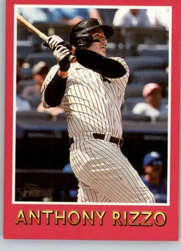 Original gloss 2024 Topps Heritage Anthony Rizzo baseball card display