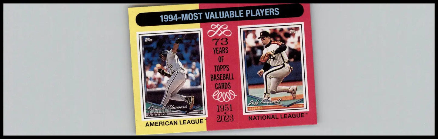 2024 Topps Heritage #198 1994 MVPs (Frank Thomas / Jeff Bagwell) MVP - Baseball Card Single