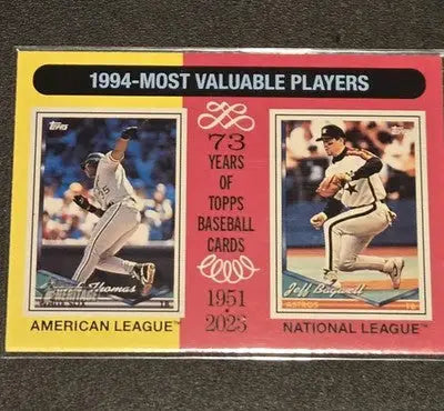 2024 Topps Heritage #198 1994 MVPs (Frank Thomas / Jeff Bagwell) MVP - Baseball Card Single