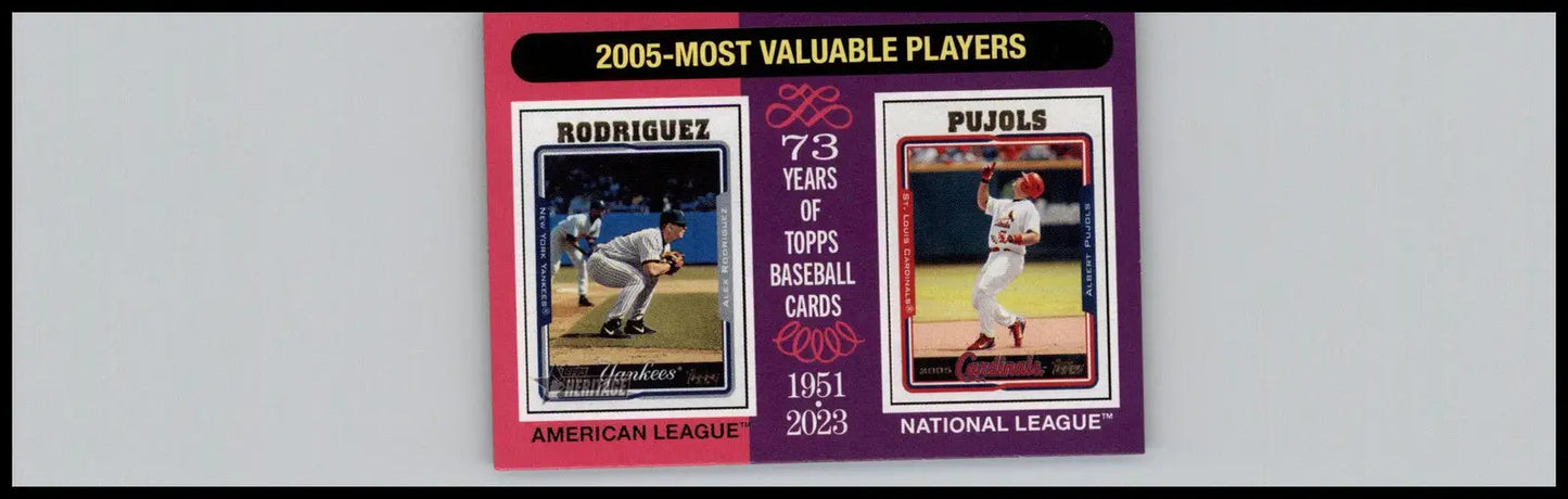 2024 Topps Heritage #202 2005 MVPs (Alex Rodriguez / Albert Pujols) MVP - Baseball Card Single