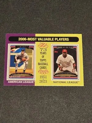 2024 Topps Heritage #203 2006 MVPs (Justin Morneau / Ryan Howard) MVP - Baseball Card Single