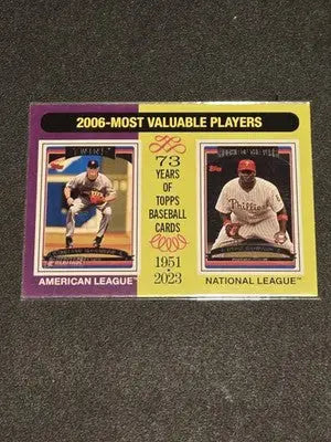 2024 Topps Heritage #203 2006 MVPs (Justin Morneau / Ryan Howard) MVP - Baseball Card Single