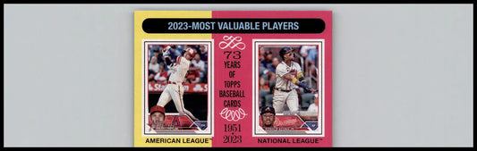 2024 Topps Heritage #204 2023 MVPs (Shohei Ohtani / Ronald Acuña Jr.) MVP