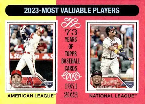 2024 Topps Heritage #204 Ronald Acuna Jr./Shohei Ohtani NM-MT ID:70175 - Baseball Card Single