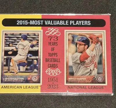 2024 Topps Heritage #208 2015 MVPs (Josh Donaldson / Bryce Harper) MVP - Baseball Card Single