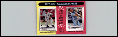 2024 Topps Heritage #212 2022 MVPs (Aaron Judge / Paul Goldschmidt) MVP