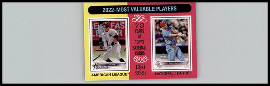 2024 Topps Heritage #212 2022 MVPs (Aaron Judge / Paul Goldschmidt) MVP
