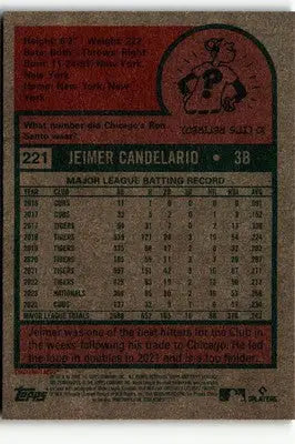 2024 Topps Heritage #221 Jeimer Candelario - Baseball Card Single