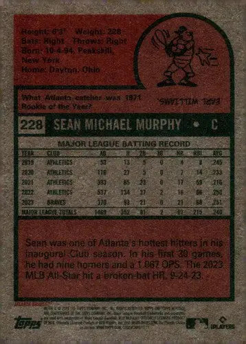 2024 Topps Heritage #228 Sean Murphy NM-MT Braves ID:70396 - Baseball Card Single