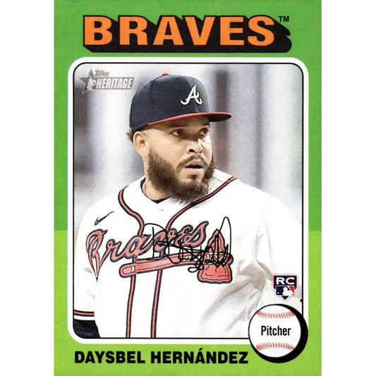 2024 Topps Heritage #250 Daysbel Hernandez NM-MT RC Rookie Atlanta Braves Baseball Card - Baseball Card Single