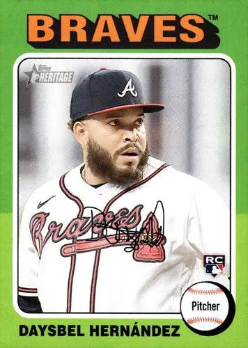 2024 Topps Heritage #250 Daysbel Hernandez NM-MT RC Rookie Braves ID:70400 - Baseball Card Single