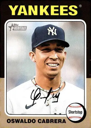 2024 Topps Heritage #251 Oswaldo Cabrera NM-MT Yankees ID:70401 - Baseball Card Single