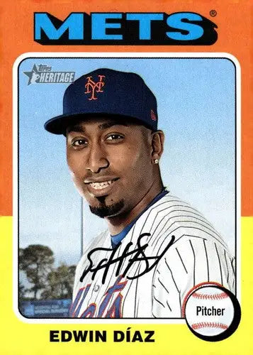 2024 Topps Heritage #257 Edwin Diaz NM-MT Mets ID:70402 - Baseball Card Single