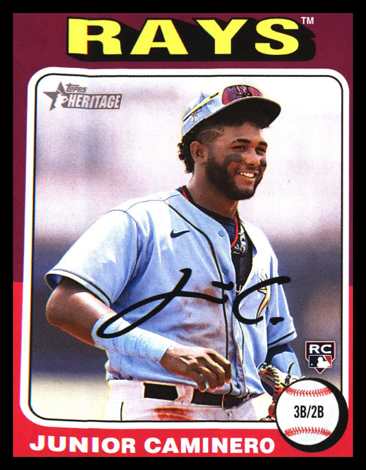 2024 Topps Heritage #267 Junior Caminero Rookie Rookie - Baseball Card Single