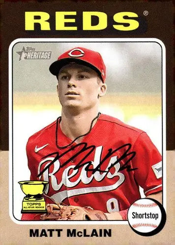 2024 Topps Heritage #279 Matt McLain NM-MT Reds ID:70407 - Baseball Card Single