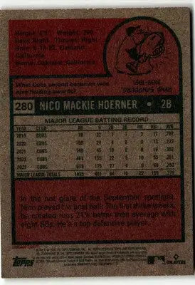 2024 Topps Heritage #280 Nico Hoerner - Baseball Card Single