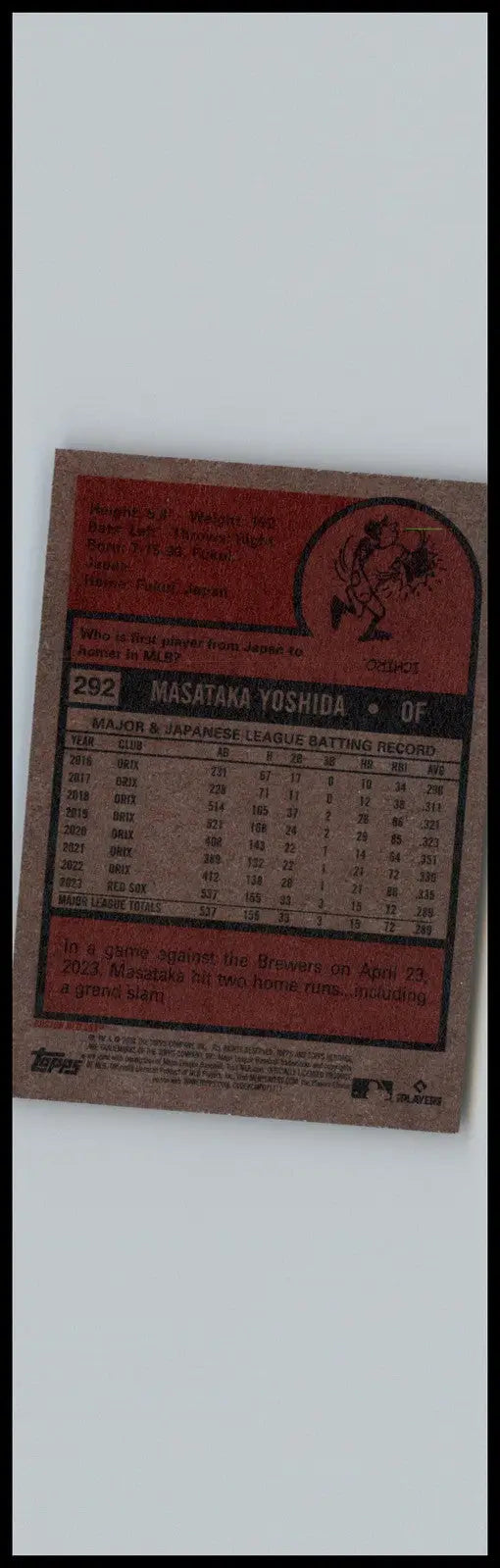 2024 Topps Heritage #292 Masataka Yoshida Boston Red Sox - Baseball Card Single