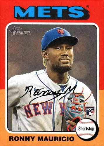 2024 Topps Heritage #296 Ronny Mauricio NM-MT RC Rookie Mets ID:70414 - Baseball Card Single