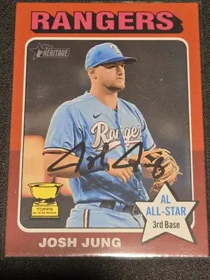 2024 Topps Heritage #298 Josh Jung Red Border - Baseball Card Single