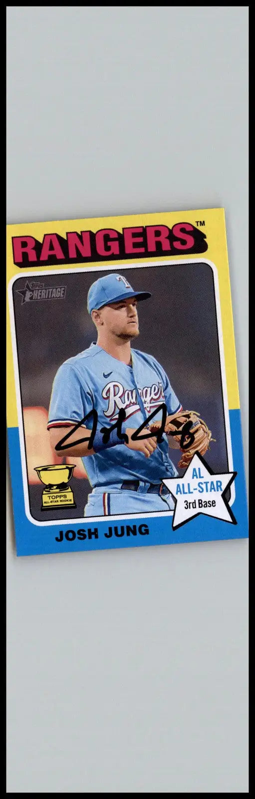 2024 Topps Heritage #298 Josh Jung Texas Rangers - Baseball Card Single