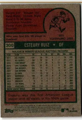 2024 Topps Heritage #300 Esteury Ruiz - Baseball Card Single