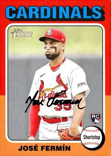2024 Topps Heritage #322 Jose Fermin NM-MT RC Rookie Cardinals ID:70420 - Baseball Card Single