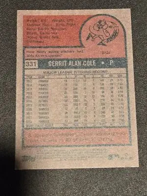 2024 Topps Heritage #331 Gerrit Cole - Baseball Card Single