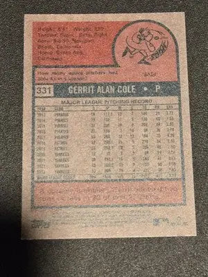 2024 Topps Heritage #331 Gerrit Cole - Baseball Card Single
