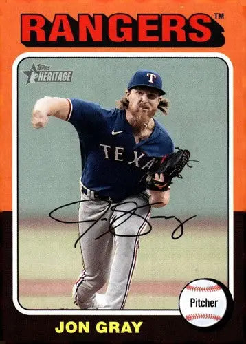 2024 Topps Heritage #335 Jon Gray NM-MT Rangers ID:70194 - Baseball Card Single