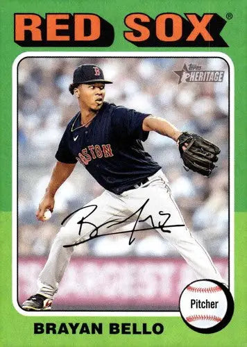 2024 Topps Heritage #342 Brayan Bello NM-MT Red Sox ID:70428 - Baseball Card Single