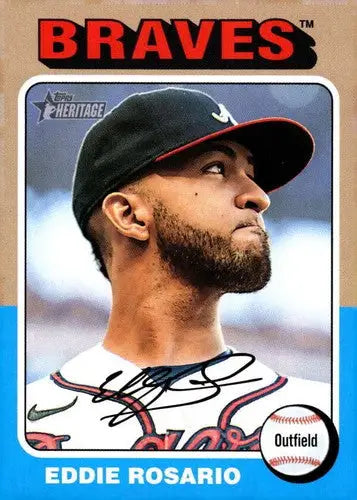 Eddie Rosario baseball card from 2024 Topps Heritage with original gloss