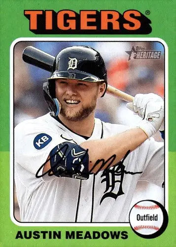 2024 Topps Heritage #350 Austin Meadows NM-MT Tigers ID:70433 - Baseball Card Single