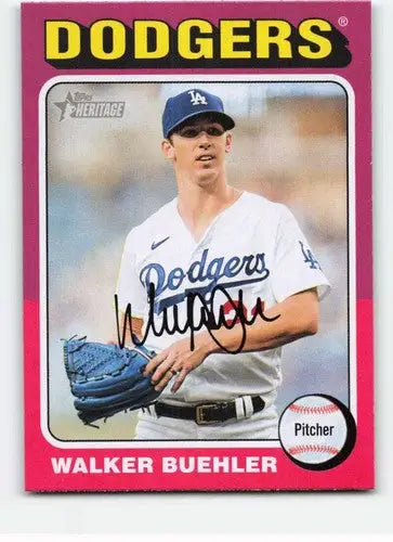 2024 Topps Heritage #363 Walker Buehler NM-MT Dodgers ID:70438 - Baseball Card Single