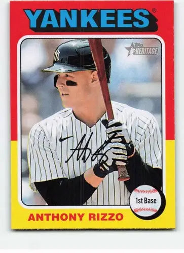 2024 Topps Heritage #367 Anthony Rizzo NM-MT Yankees ID:70439 - Baseball Card Single